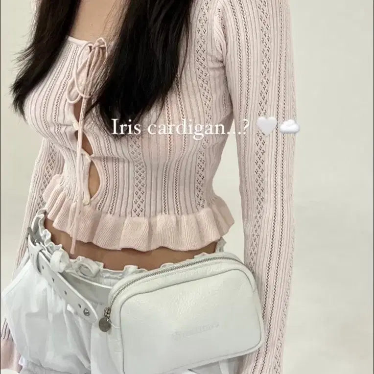 [BUNJANG] 3 TIMES Iris Cardigan Pink One Size / 쓰리타임즈 아이리스 가디건 Iris cardigan