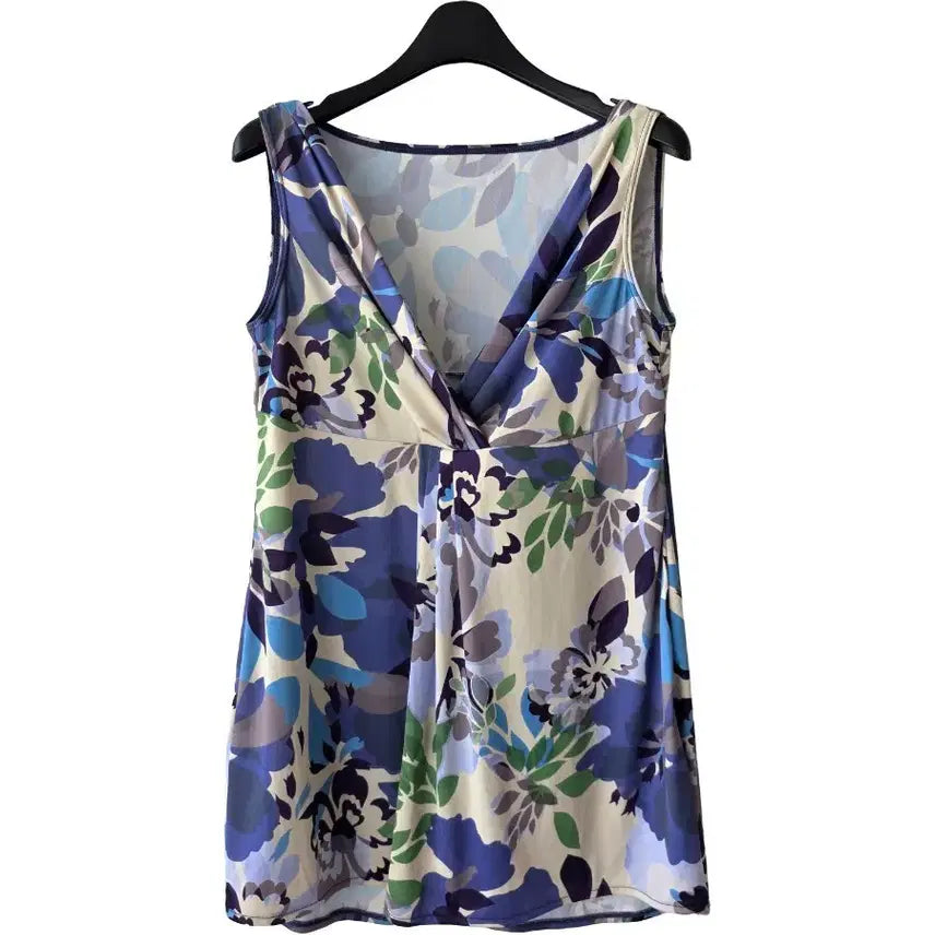 [BUNJANG] Floral Sleeveless Mini Dress / 55/꽃무늬 민소매 미니원피스