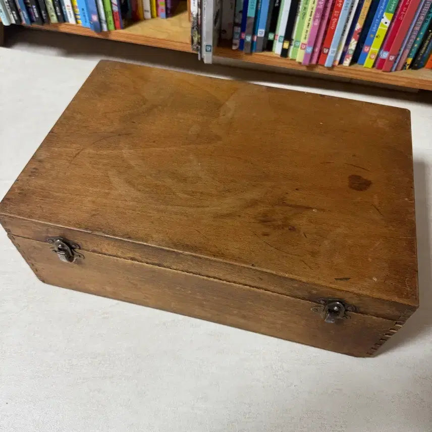 [BUNJANG] French Vintage Wooden Box 2-Tier Sewing Box / 프랑스 빈티지 우드 상자 2단 화구박스, 소잉박스