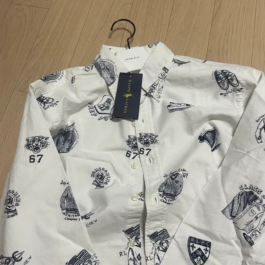 [BUNJANG] Polo Ralph Lauren Oxford Button-Down Print Shirt / 폴로 랄프로렌 옥스포드 버튼다운 프린트 셔츠
