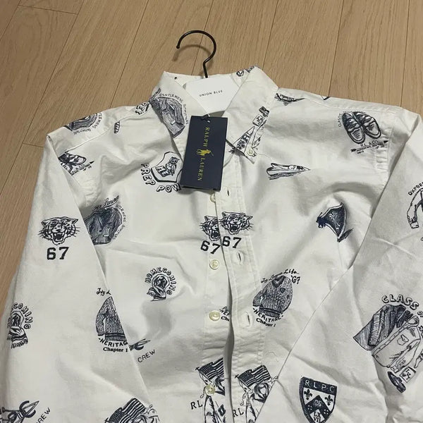 [BUNJANG] Polo Ralph Lauren Oxford Button-Down Print Shirt / 폴로 랄프로렌 옥스포드 버튼다운 프린트 셔츠