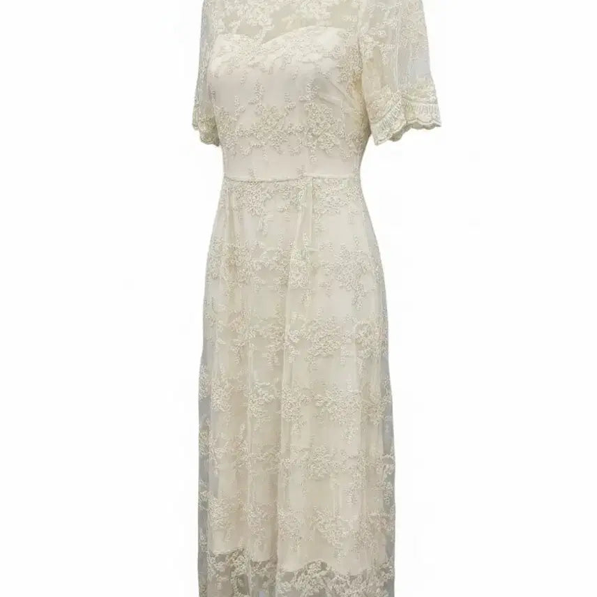 [BUNJANG] Lilli Dress Lace Long Dress Ivory / 실측66/ 릴리드래스 레이스 롱원피스 아이보리