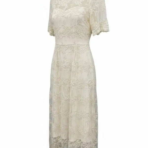 [BUNJANG] Lilli Dress Lace Long Dress Ivory / 실측66/ 릴리드래스 레이스 롱원피스 아이보리