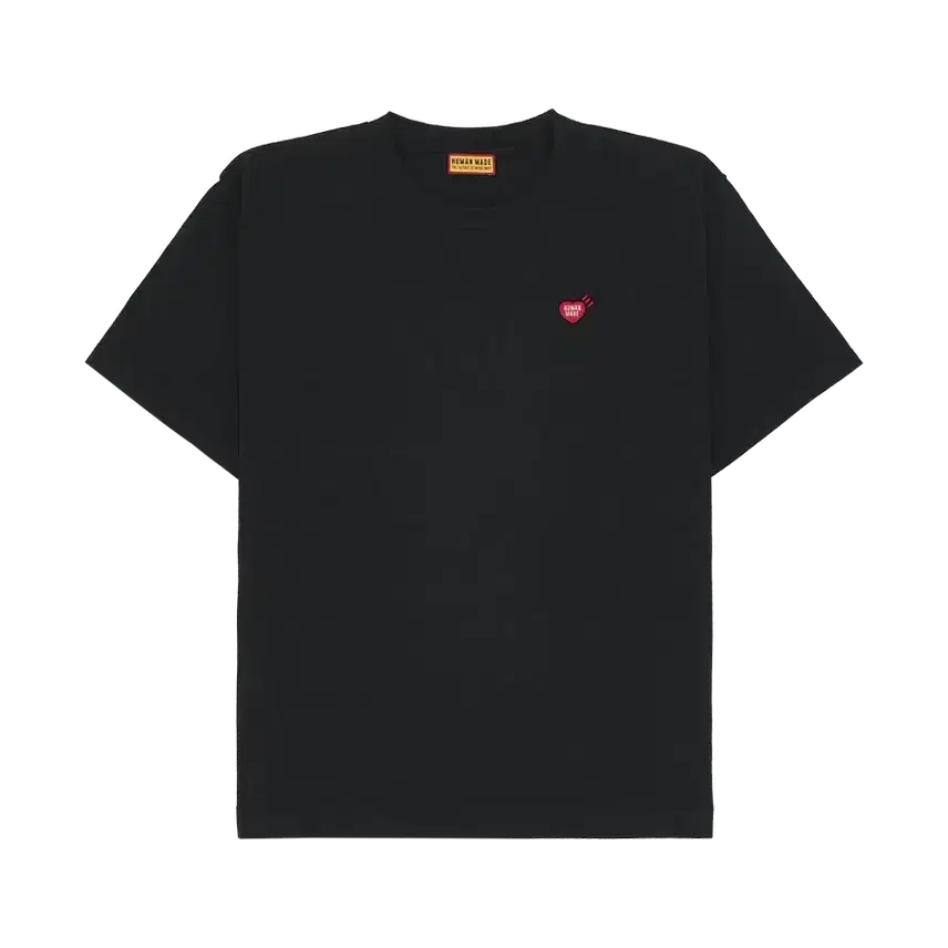 [BUNJANG] Human Made Heart Logo T-Shirt Black / 휴먼 메이드 하트 로고 티셔츠 블랙