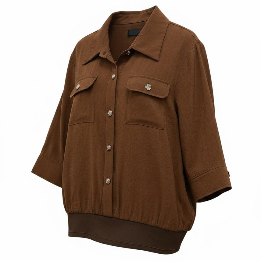 [BUNJANG] Anne Klein Women's 25 Pocket Shirt Jacket / 여성66/ 25년 앤클라인 포켓 셔츠자켓