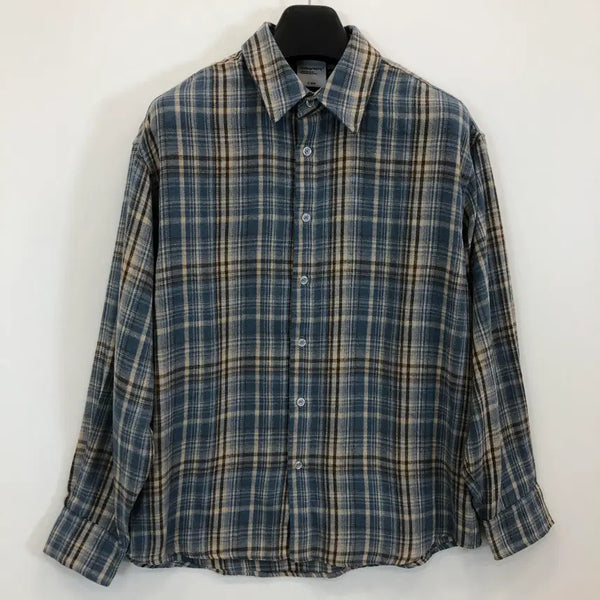 [BUNJANG] Code:Graphee Over Checkered Shirt (Blue, Size S) / 코드그라피 오버 체크셔츠 S