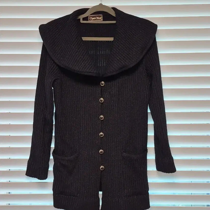 [BUNJANG] Toyoko Saito Black Knit Cardigan / [Toyoko Saito]니트 가디건 판매(색상: 블랙/사이즈: 105)