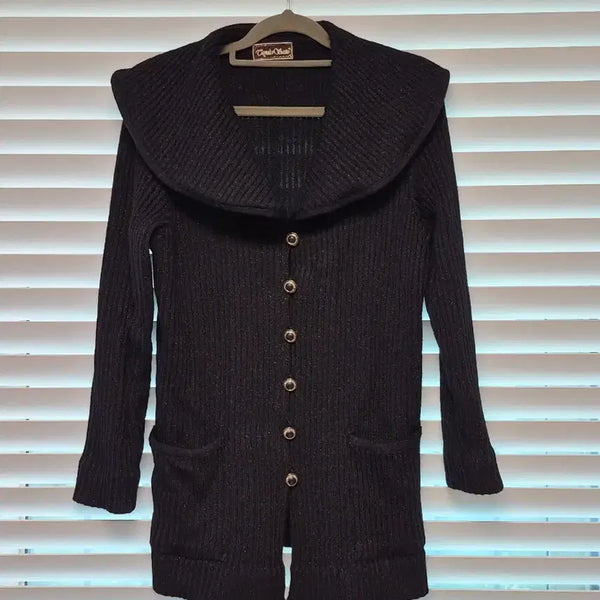 [BUNJANG] Toyoko Saito Black Knit Cardigan / [Toyoko Saito]니트 가디건 판매(색상: 블랙/사이즈: 105)