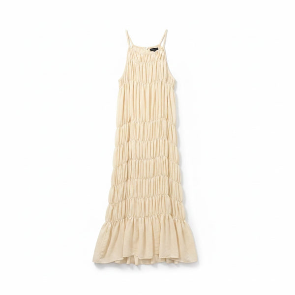 [BUNJANG] Women's Sleeveless Ribbed Long Dress / 여성F/ 엠보 끈나시 롱 원피스