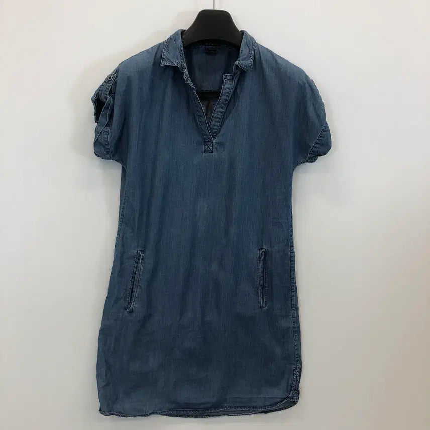 [BUNJANG] Theory Denim Midi Dress Size 4 (66) / 띠어리 반팔 데님원피스 66