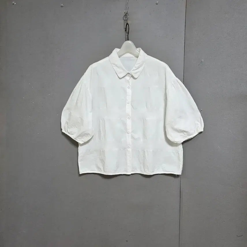 [BUNJANG] Round Collar White Blouse (Size FF) / 둥근카라 화이트 블라우스 FF   n6903