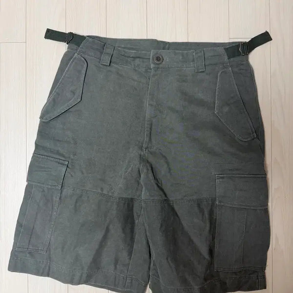 [BUNJANG] Prizmworks Painted Cargo Shorts Olive / 프리즘웍스 페이티드 카고 쇼츠