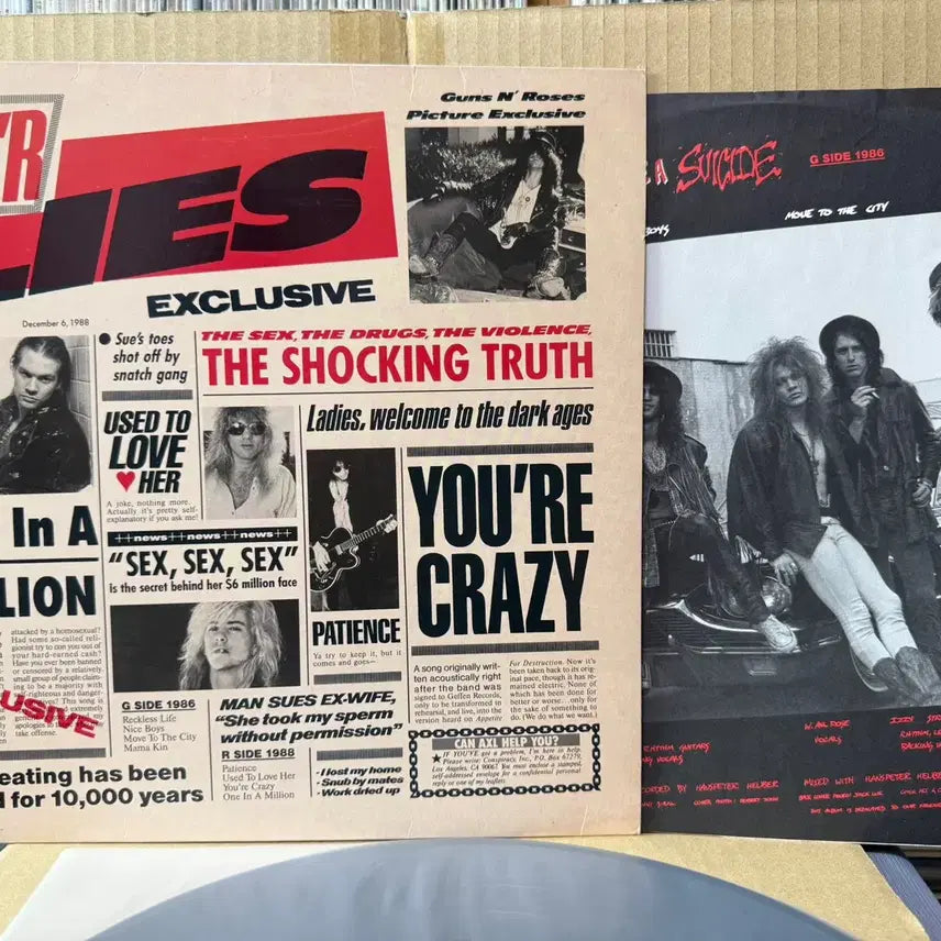 [BUNJANG] Guns N' Roses G N' R Lies 1988 Original US Pressing LP / (수입 LP) Guns N' Roses 건즈 앤 로지즈 1988년 초반