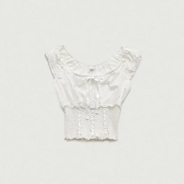 [BUNJANG] The Barnet Petunia White Blouse / [새상품] 더바넷 페투니아 스모크 블라우스 Petunia White