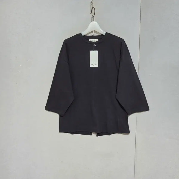 [BUNJANG] Atelier Jolie 3/4 Sleeve T-Shirt Black Size 55 / 아뜰리에마졸리 8부소매 티셔츠 55  n6907   미착용제품