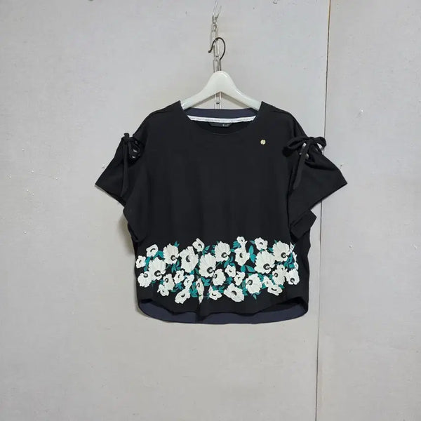 [BUNJANG] G-Cut Flower Point T-Shirt - Size F (55-66) / 지컷 플라워포인트 티셔츠 F   n6910