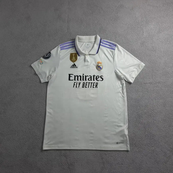 [BUNJANG] Adidas Real Madrid 22-23 Champions League Patch Benzema Jersey (L/105) / 아디다스 레알마드리드 22-23 챔피언스리그 패치 벤제마 유니폼 (105