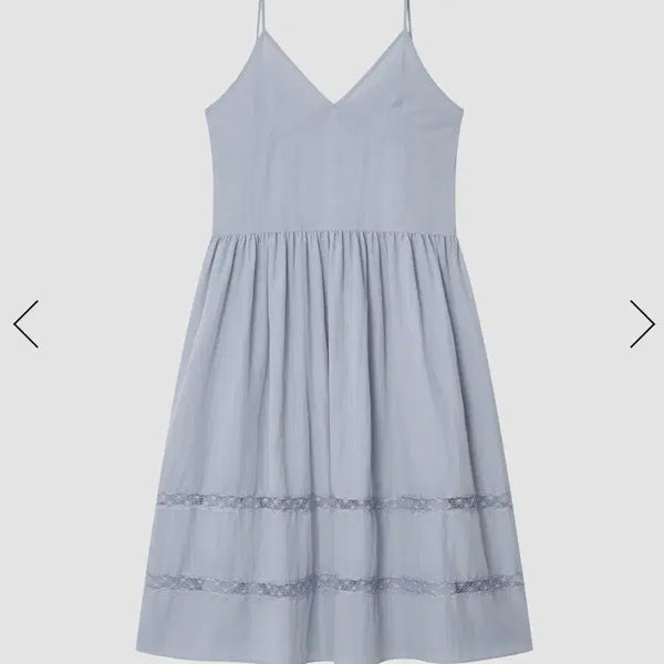 [BUNJANG] Minuit Muet Freckle Pleated Dress - Sky Blue / 오드캐롤 원피스 하늘색 미닛뮤트 프레클 플레따