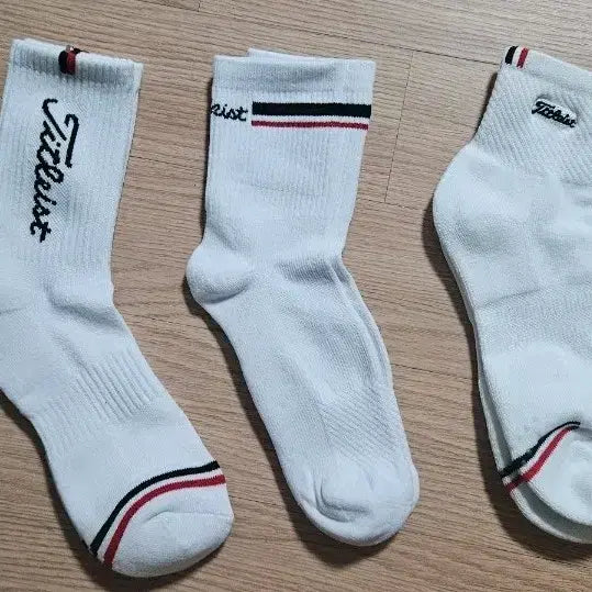 [BUNJANG] Titleist Golf Men's Socks 3-Pack White / 타이틀리스트 골프 남성양말 화이트 3족