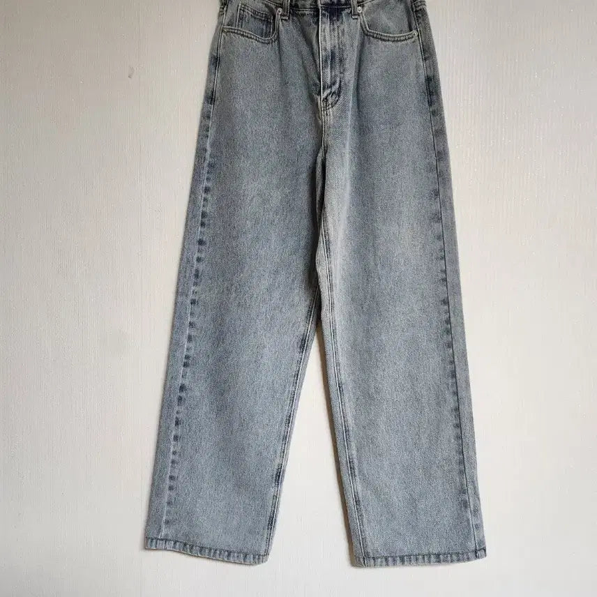 [BUNJANG] Plastic Island 2023 Wide Denim Long Pants (Size M/28) / 플라스틱아일랜드2023뒷밴딩 와이드 데님 롱팬츠28M