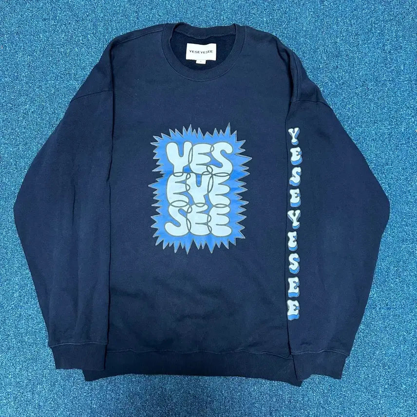 [BUNJANG] YESEYESEE Navy Sweatshirt L / 예스아이씨 네이비 맨투맨 L