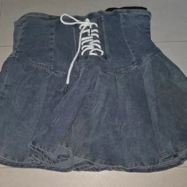[BUNJANG] Denim Mini Skirt / 테무 청치마 데님 미니스커트 미사용 모리걸 빈티지 y2k 펑크