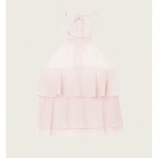[BUNJANG] Clishare Dear Rosy Chiffon Halter Blouse / 클리시어 Dear rosy chiffon halter blouse