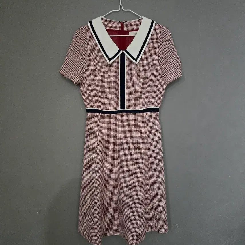 [BUNJANG] Line Check Pattern Dress 55 / 라인 체크 패턴 원피스 55