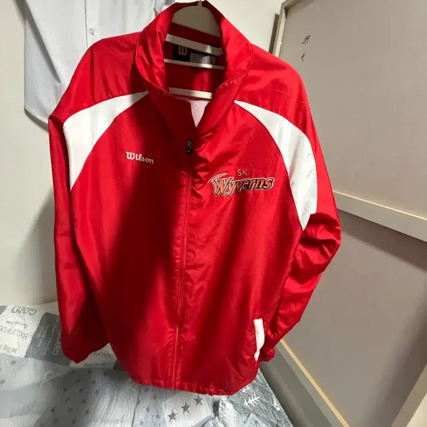 [BUNJANG] SK Wyverns Player Issued Windbreaker by Wilson / Sk와이번스 선수지급용 바람막이