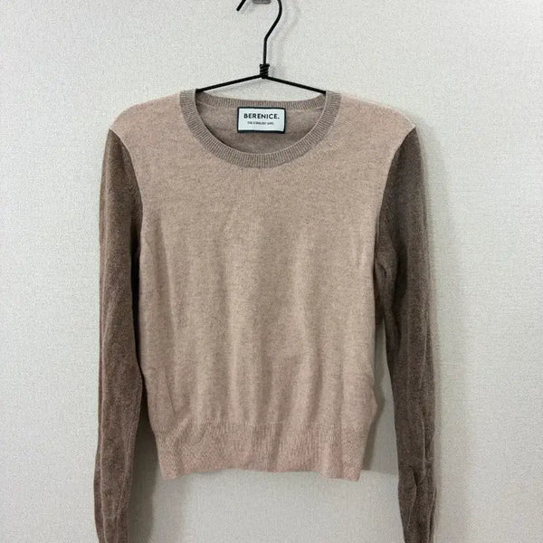 [BUNJANG] Bernice Colorblock Long Sleeve Knit / 베르니스 배색 긴팔 니트 24s