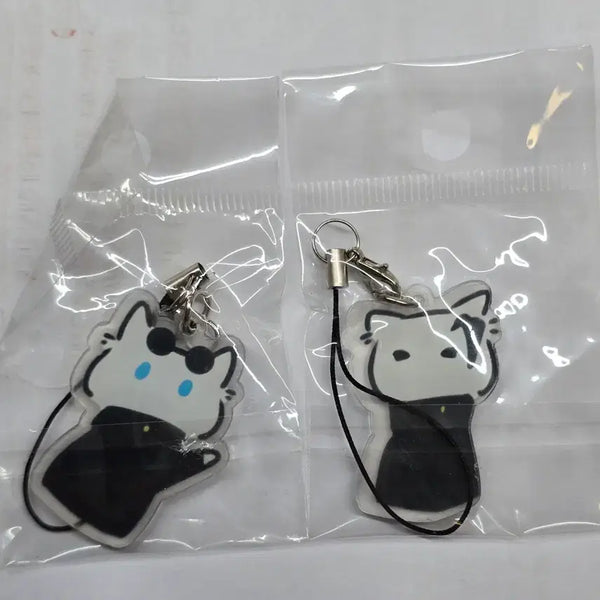 [BUNJANG] Jujutsu Kaisen Gojo & Geto Cat Keychain (Unofficial) / 주술회전 고죠 게토 고양이 키링 (비공식)