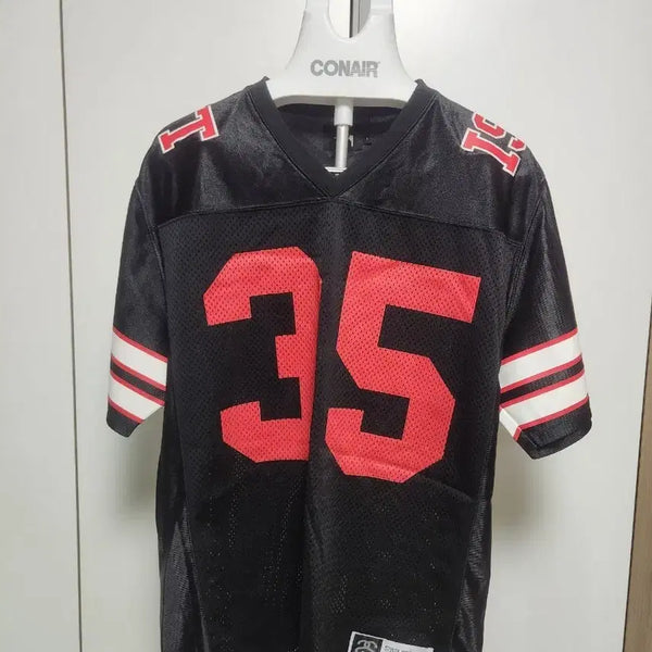 [BUNJANG] Stussy Football Jersey Black/Red Size L / 스투시 풋볼 저지