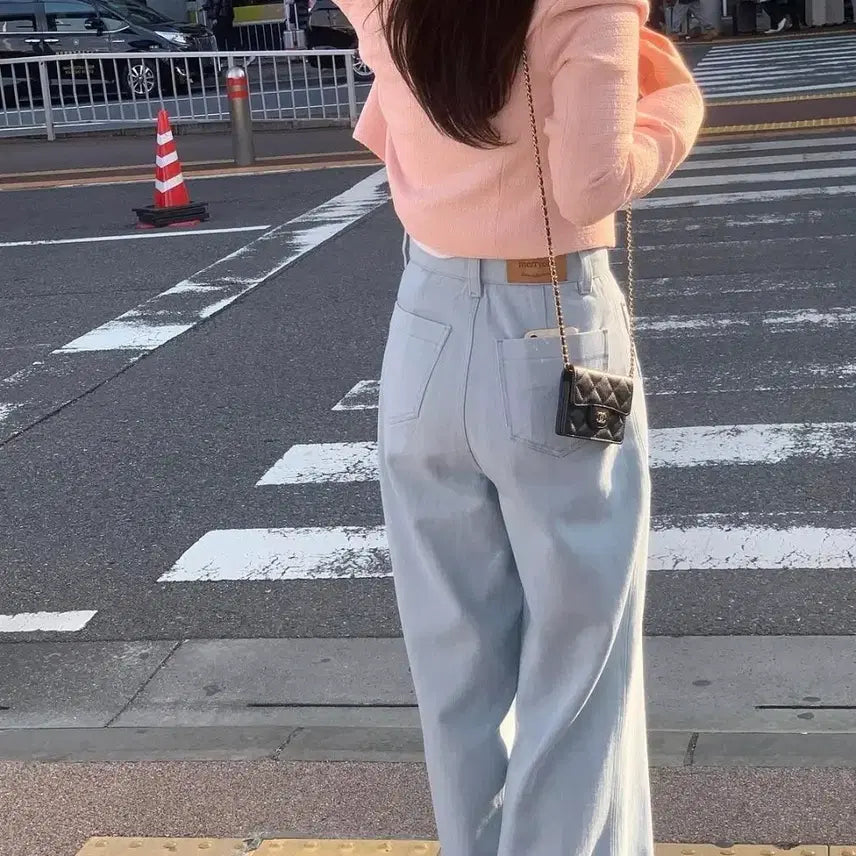 [BUNJANG] Merion Gloy Wide Pants Light Blue S / 메리온 글로이와이드팬츠 라이트블루S
