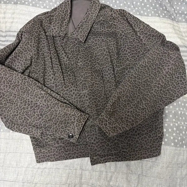 [BUNJANG] Leopard Print Vintage Jacket / 레오파드 보세자켓