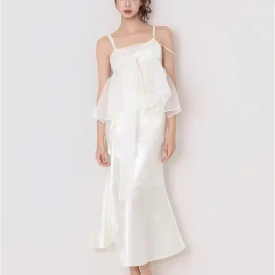 [BUNJANG] Shin Seoul Yangdan Mermaid Long Skirt / [새상품] 신서울 양단 머메이드 롱스커트 생활한복 아이보리