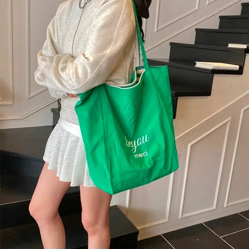 [BUNJANG] Niflo Reversible Washable Eco Bag / 니플로 양면 세탁가능 에코백 (새제품)