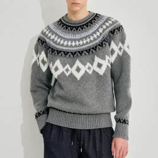 [BUNJANG] System Homme Wool Nordic Knit Top / 시스템옴므 울 노르딕 니트 탑
