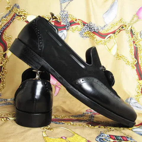 [BUNJANG] Laffiar Black Calfskin Wingtip Tassel Loafers / 대표수제화 라피아르 블랙 카프스킨 윙팁 테슬 로퍼 280 285