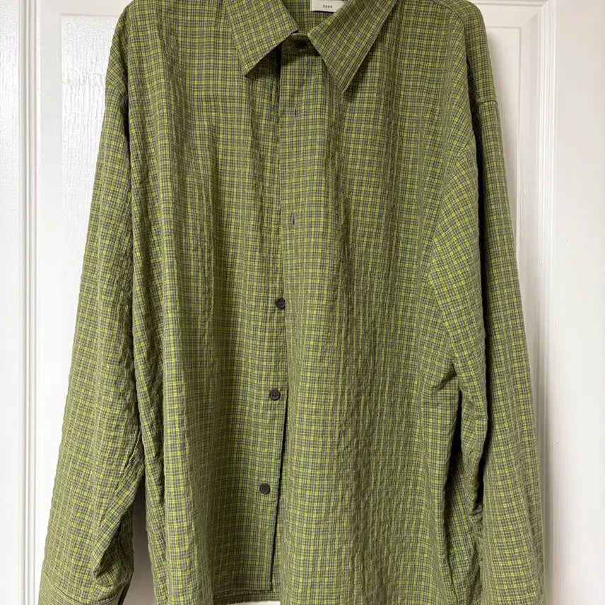 [BUNJANG] Green Check Crop Shirt / 크롭그린체크셔츠 판매합니다 새상품급