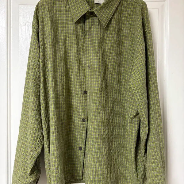 [BUNJANG] Green Check Crop Shirt / 크롭그린체크셔츠 판매합니다 새상품급