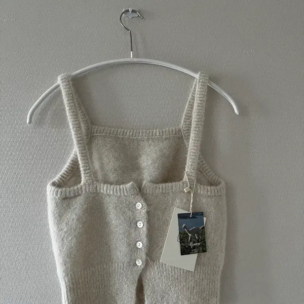 [BUNJANG] Prevail Alpaca Blend Cropped Vest / 프리베일 알파카 크롭조끼