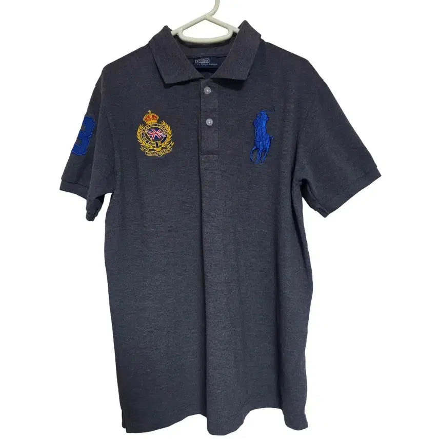 [BUNJANG] Polo Ralph Lauren Big Pony Chieftain Briton Grey Polo T-Shirt (XL) / 폴로 랄프로렌 빅포니 치프키프 브리튼 그레이 카라티 (XL)