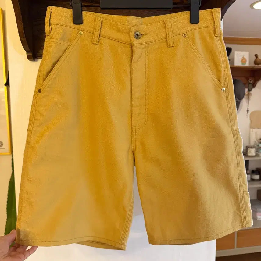 [BUNJANG] AURALEE Carpenter Cotton Shorts Mustard / AURALEE 오라리  카펜터 코튼 반바지 (3)