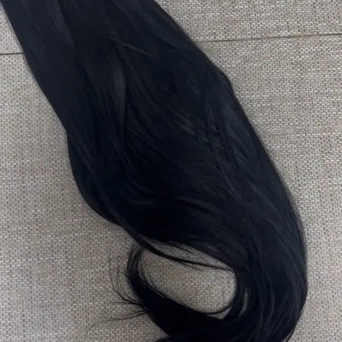 [BUNJANG] 18-inch Black Hair Extensions / 18인치 흑발 붙임머리 하루 착용