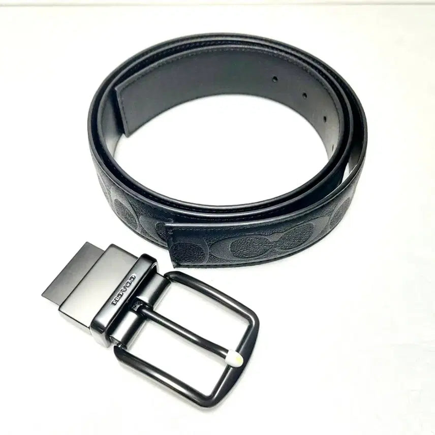 [BUNJANG] Coach Signature Leather Belt / 새제품/코치 남성벨트/정장벨트/캐주얼 벨트/
