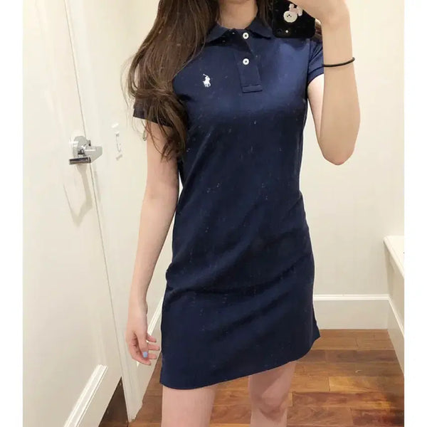[BUNJANG] Polo Ralph Lauren Women's Navy Mini Dress / 폴로 랄프로렌 여성 원피스 네이비