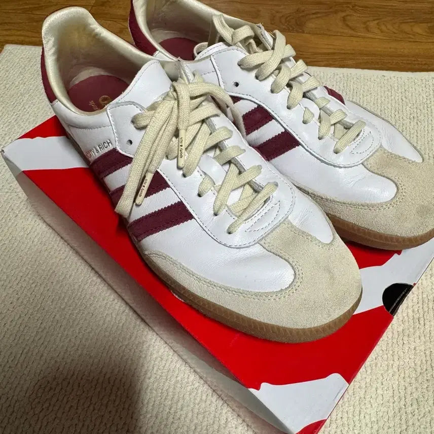 [BUNJANG] Adidas x Sporty & Rich Samba OG Burgundy / [280] 아디다스 x 스포티 앤 리치 삼바 버건디
