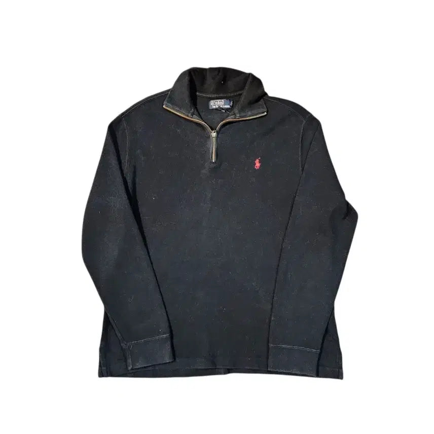 [BUNJANG] Polo Ralph Lauren Black Half-Zip Knit Sweater / 폴로 랄프로렌 하프집업 블랙 니트