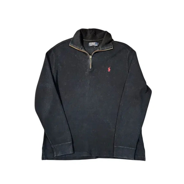 [BUNJANG] Polo Ralph Lauren Black Half-Zip Knit Sweater / 폴로 랄프로렌 하프집업 블랙 니트