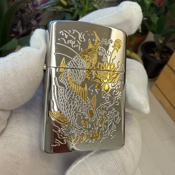 [BUNJANG] ZORRO Oil Lighter with Gold Engraving / 오일라이터
